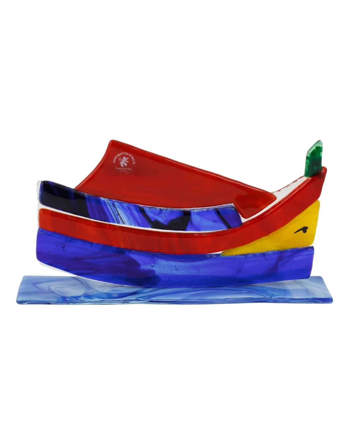 Fused Glass Luzzu Boat