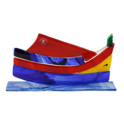 Fused Glass Luzzu Boat