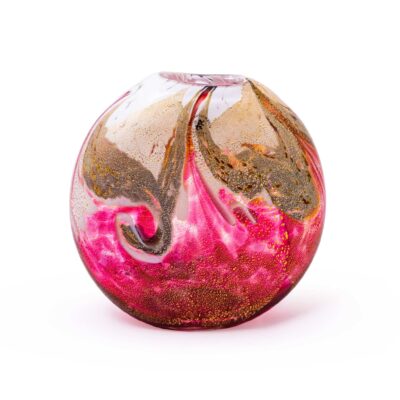 XXL Flat Round Vase - Noble Pink