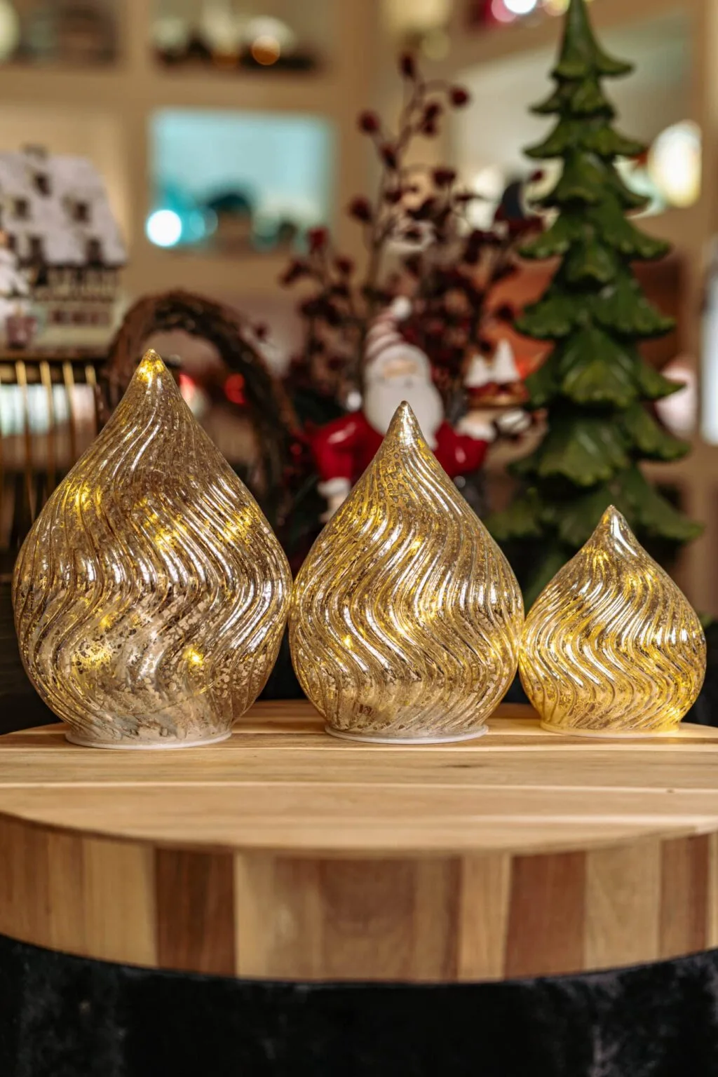 LED Glass Dome - Winter Forest Scene