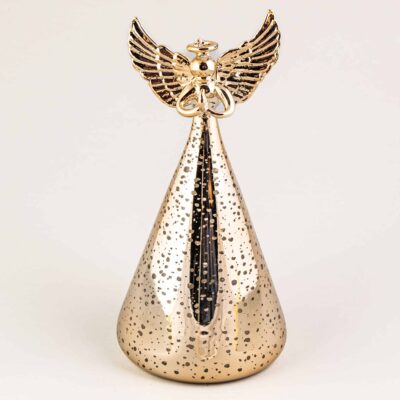 Handcrafted Illuminated Glass Angel - Silver Edition