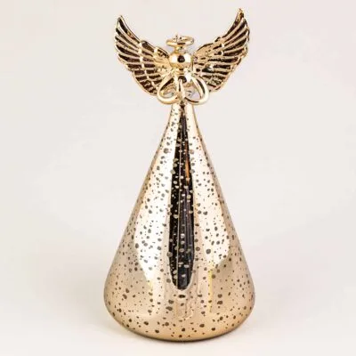 Handcrafted Illuminated Glass Angel - Silver Edition