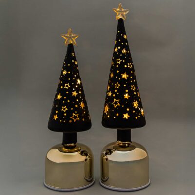 Black Gold Rotating LED Xmas tree