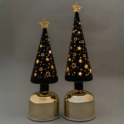 Black Gold Rotating LED Xmas tree