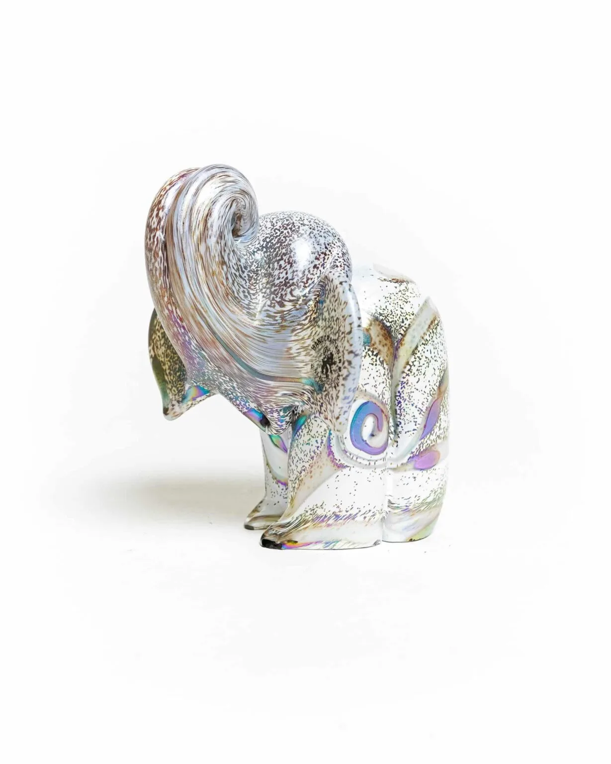 Glass Elephant Ornament with Trunk