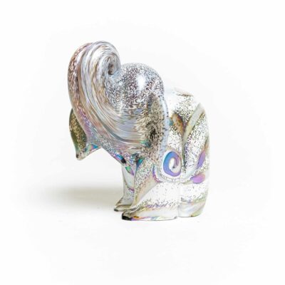 Glass Elephant Ornament with Trunk
