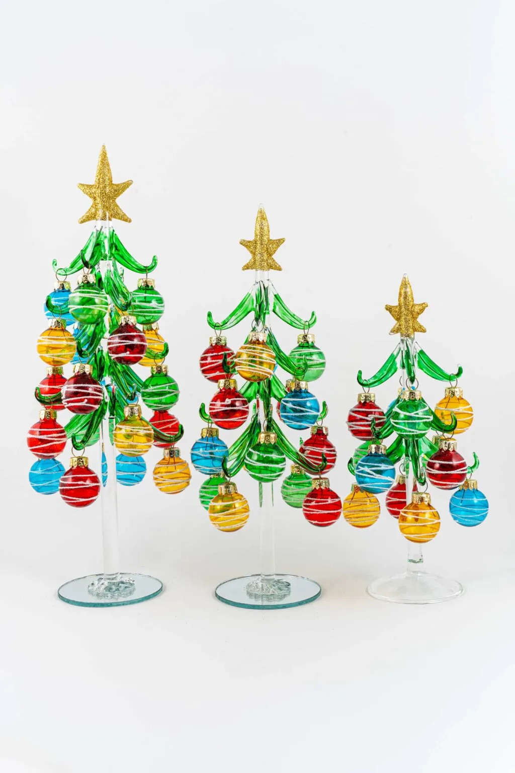 Clear Green Tree W/ Glitter Baubles