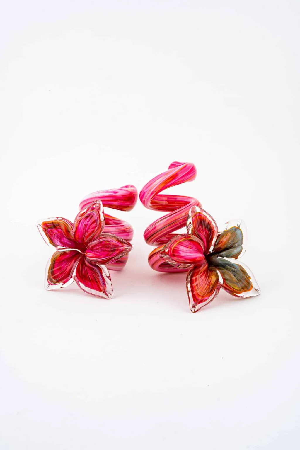 Glass Flower Napkin Holders