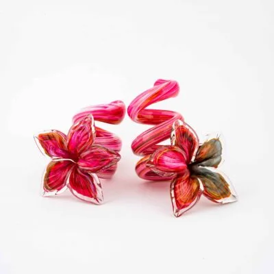 Glass Flower Napkin Holders