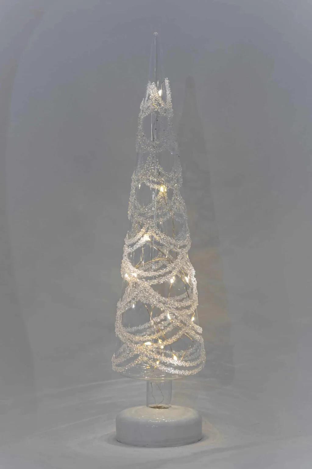 LED Christmas Tree with Swirling White Shards