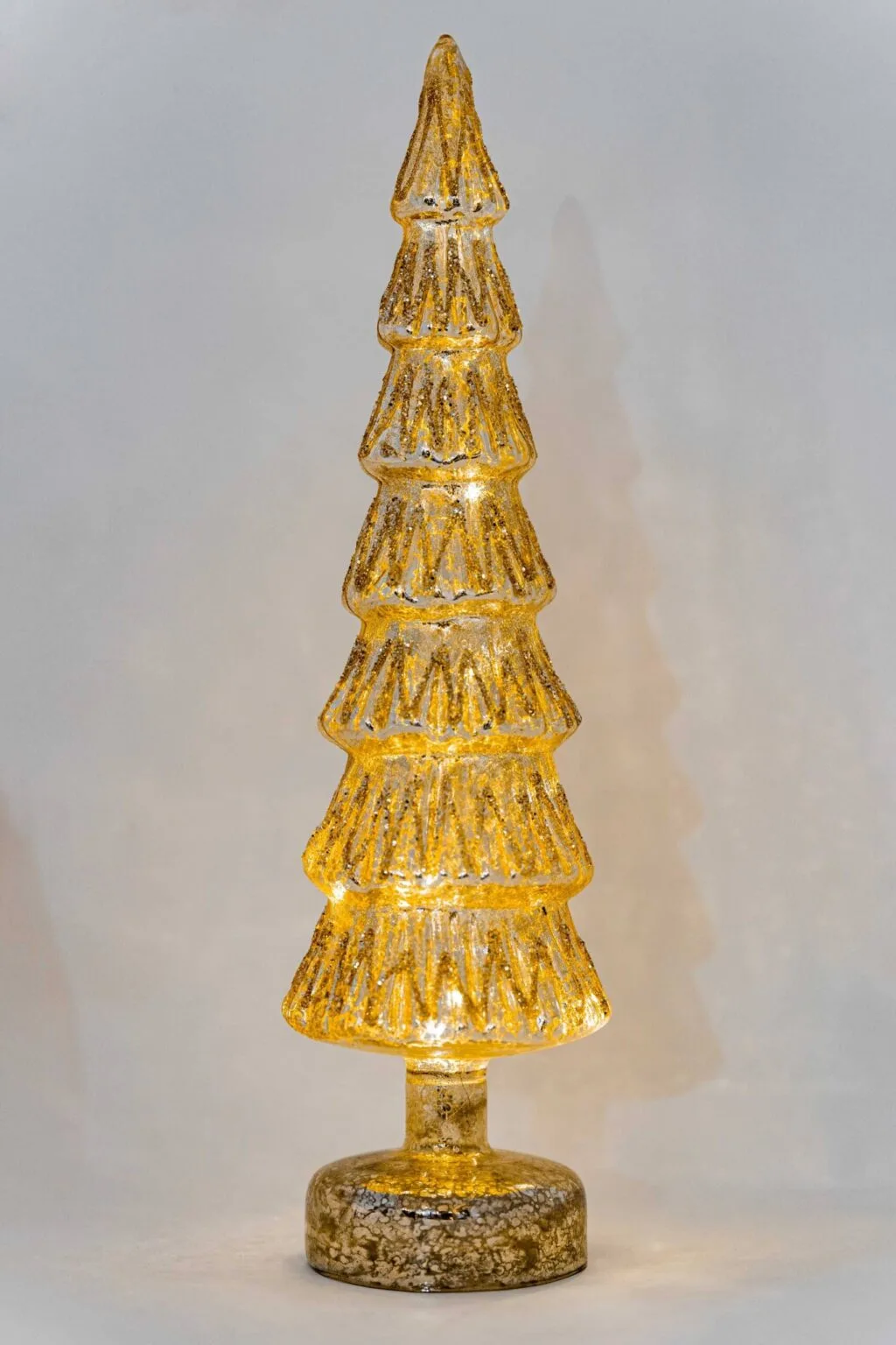 LED Glitter Christmas Tree in Gold - Image 5