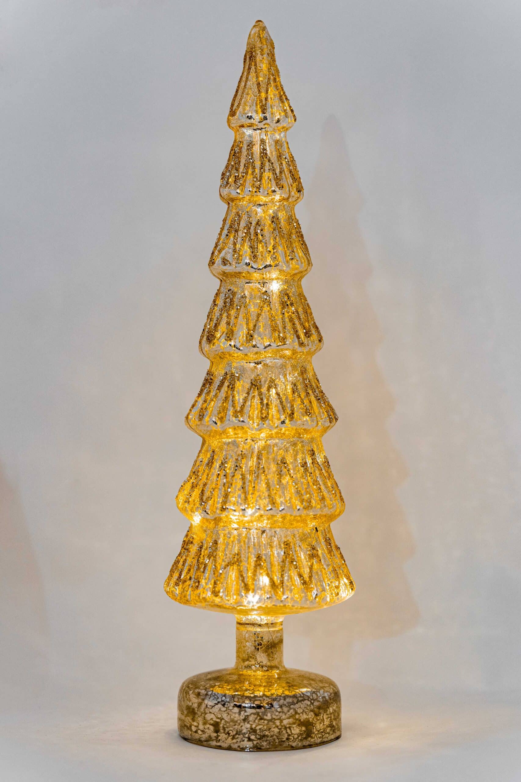 LED Glitter Christmas Tree in Gold - Image 5