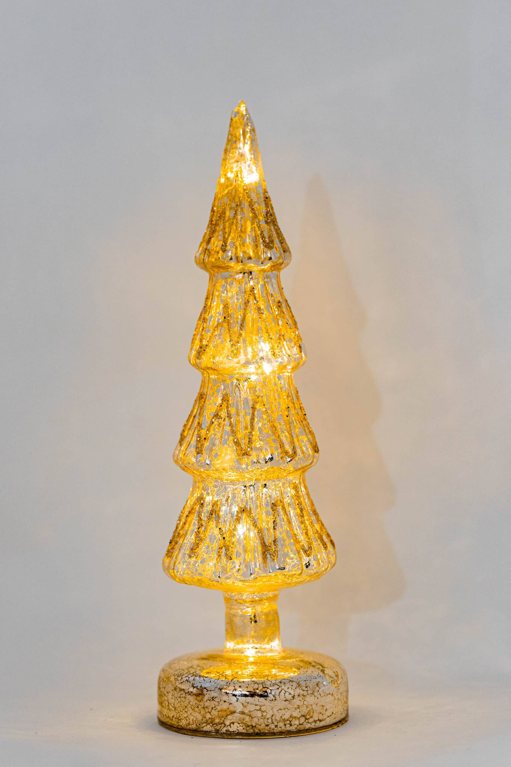 LED Glitter Christmas Tree in Gold - Image 3
