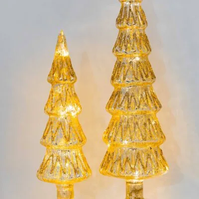 LED Glitter Christmas Tree in Gold