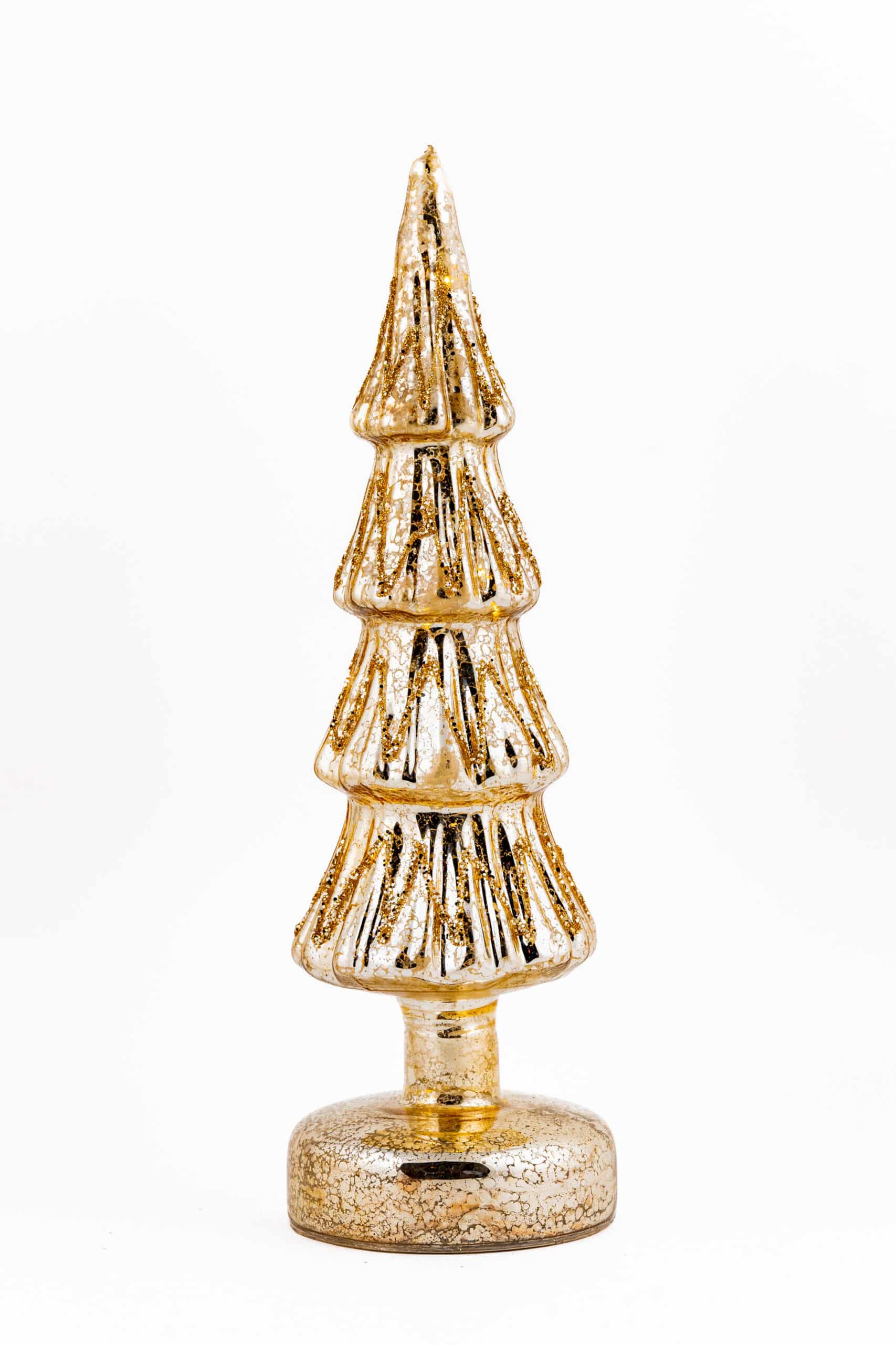 LED Glitter Christmas Tree in Gold - Image 2