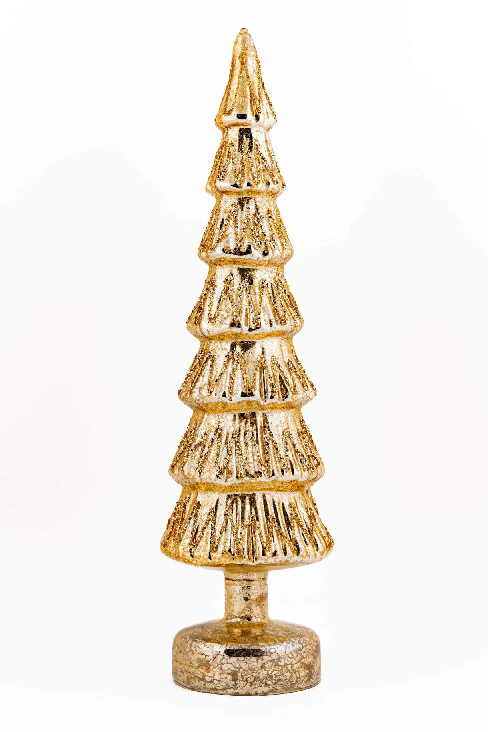 LED Glitter Christmas Tree in Gold - Image 4