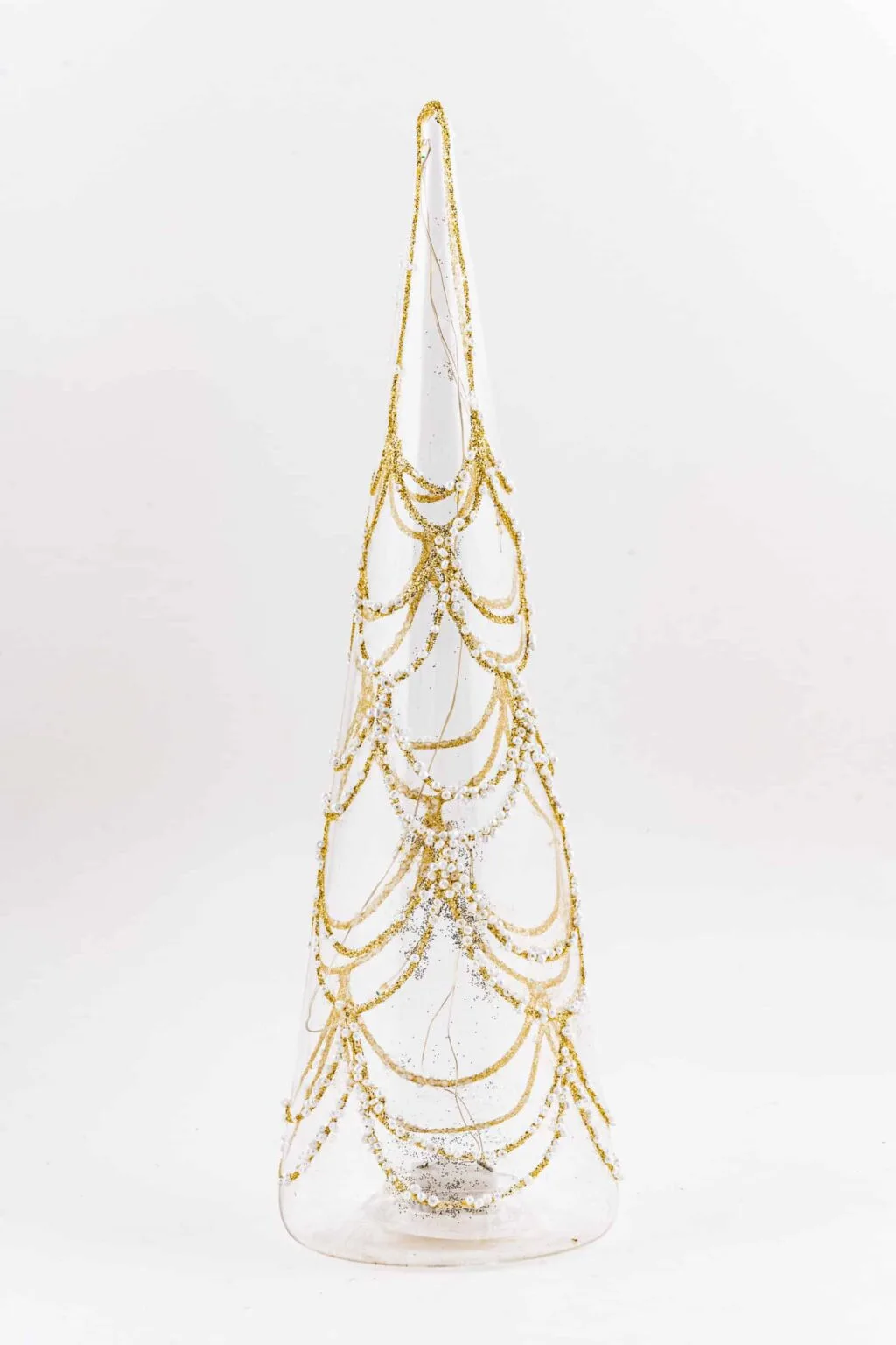LED Christmas Tree with Gold Glitter - Image 3