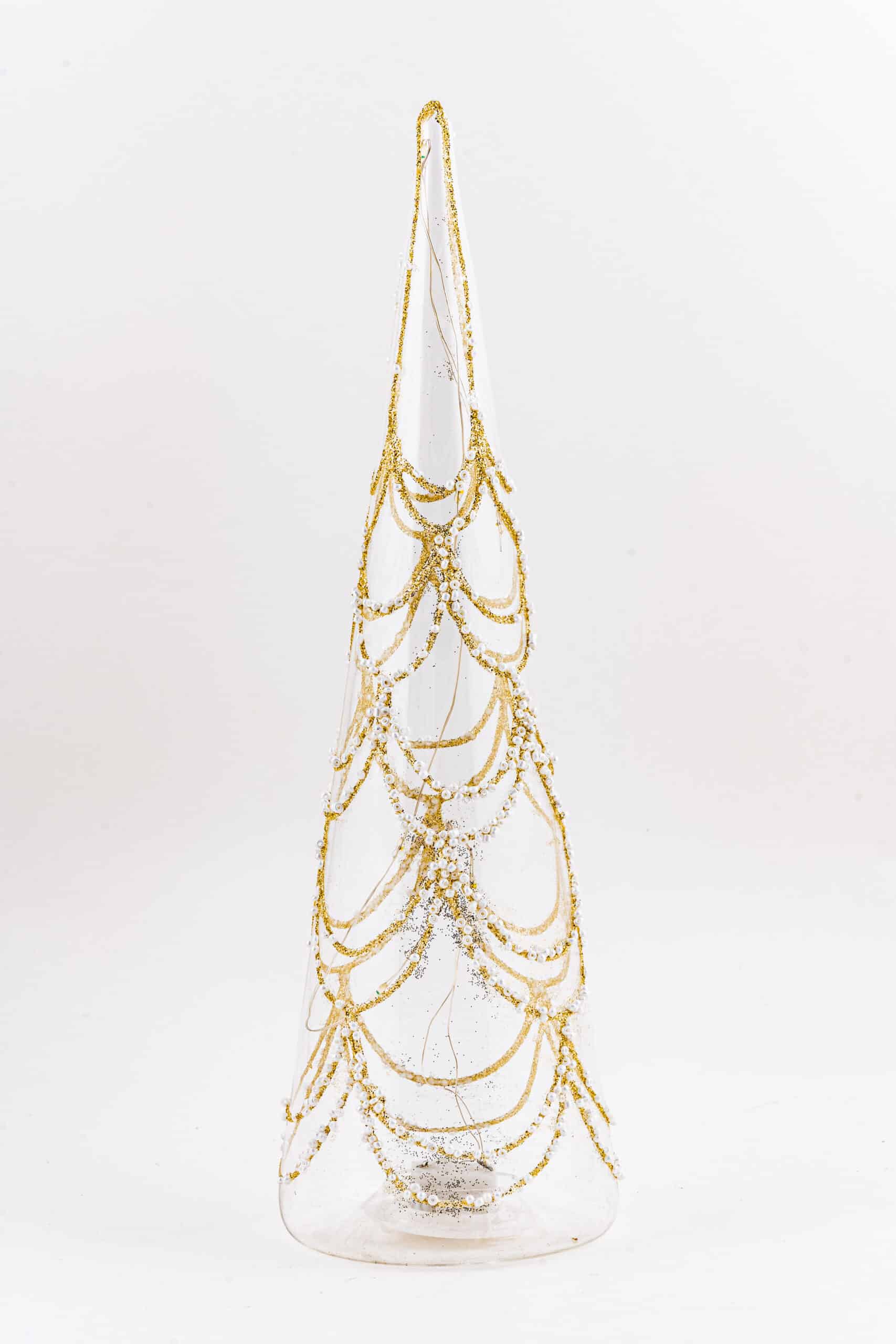 LED Christmas Tree with Gold Glitter - Image 3
