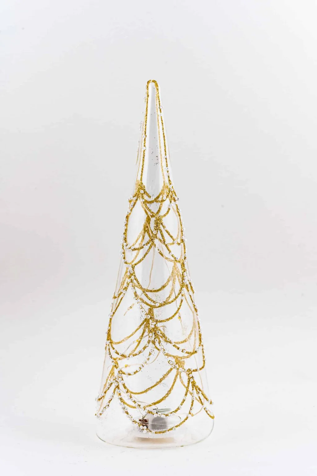 LED Christmas Tree with Gold Glitter - Image 2
