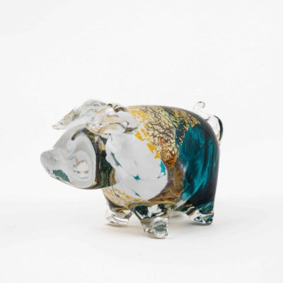 Hand Blown Glass Pig