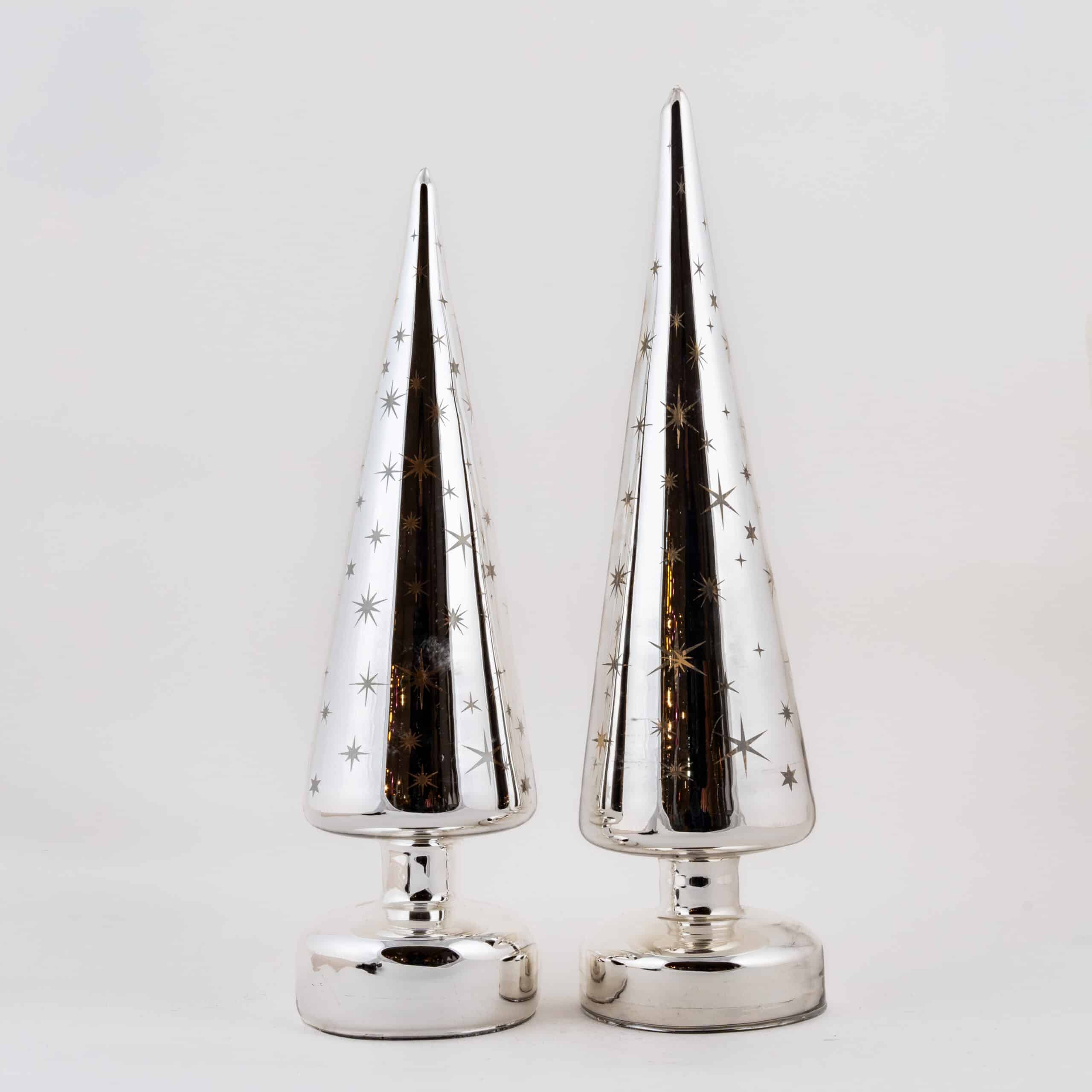 LED Silver Star Christmas Tree - Image 2
