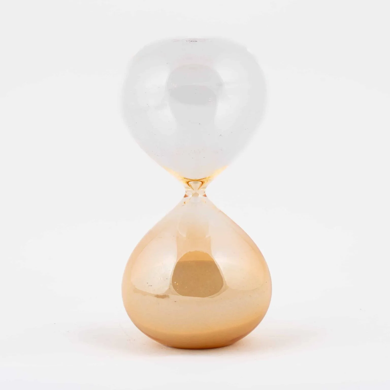 Medium Clear & Yellow White Grain Hourglass