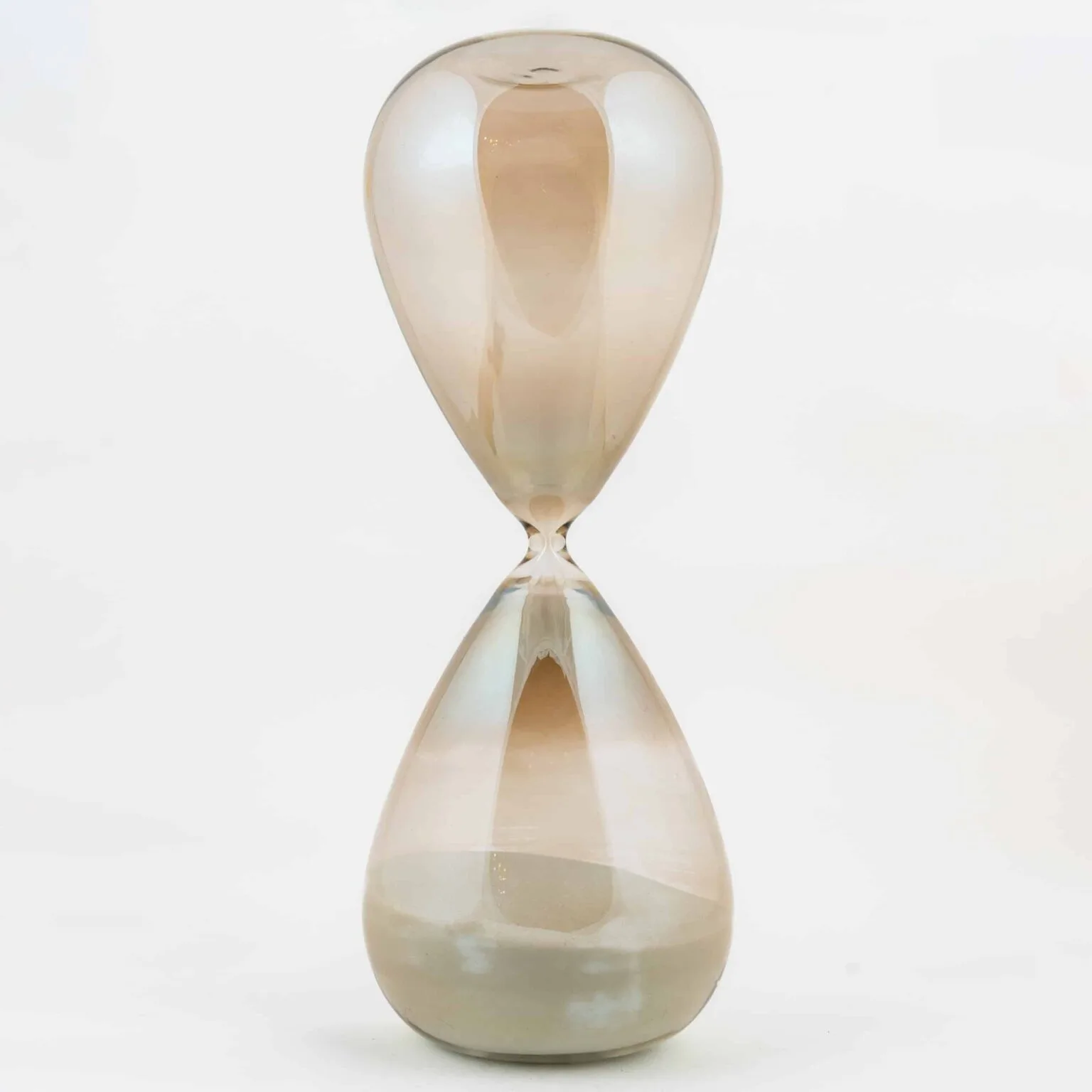 Clear Champagne White Grain Hourglass