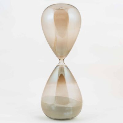 Clear Champagne White Grain Hourglass