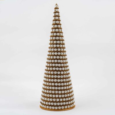 Metal Christmas Tree with Pearls