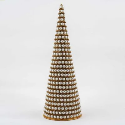 Metal Christmas Tree with Pearls