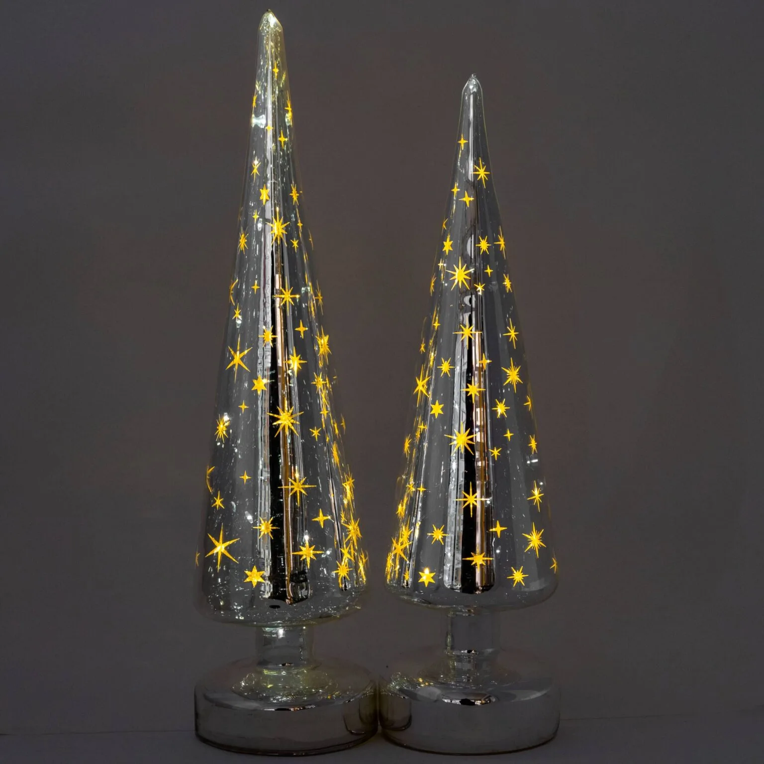 LED Silver Star Christmas Tree