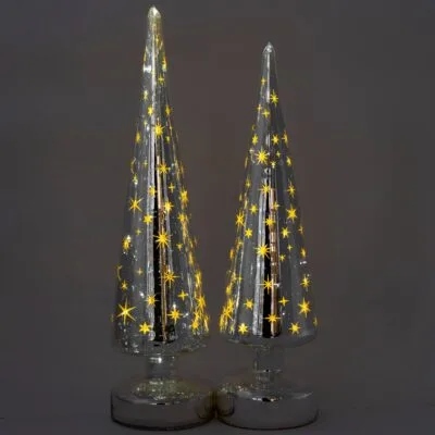 LED Silver Star Christmas Tree