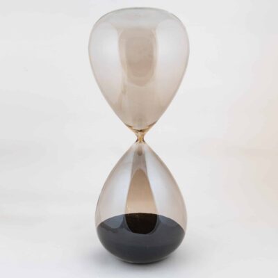 Clear Grey Black Grain Hourglass