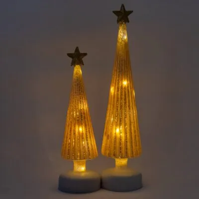 LED Gold Star Christmas Tree