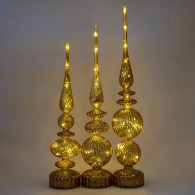 LED Pointed Gold Decor