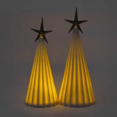 LED Gold Star Ceramic Tree