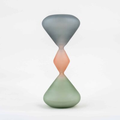 Matte Pink, Green & Grey White Grain Hourglass