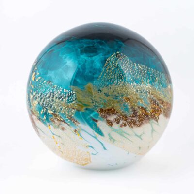 Large Glass Globe Lamp - Blue Lagoon