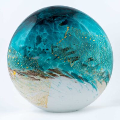 Flat Round Lamp - Blue Lagoon