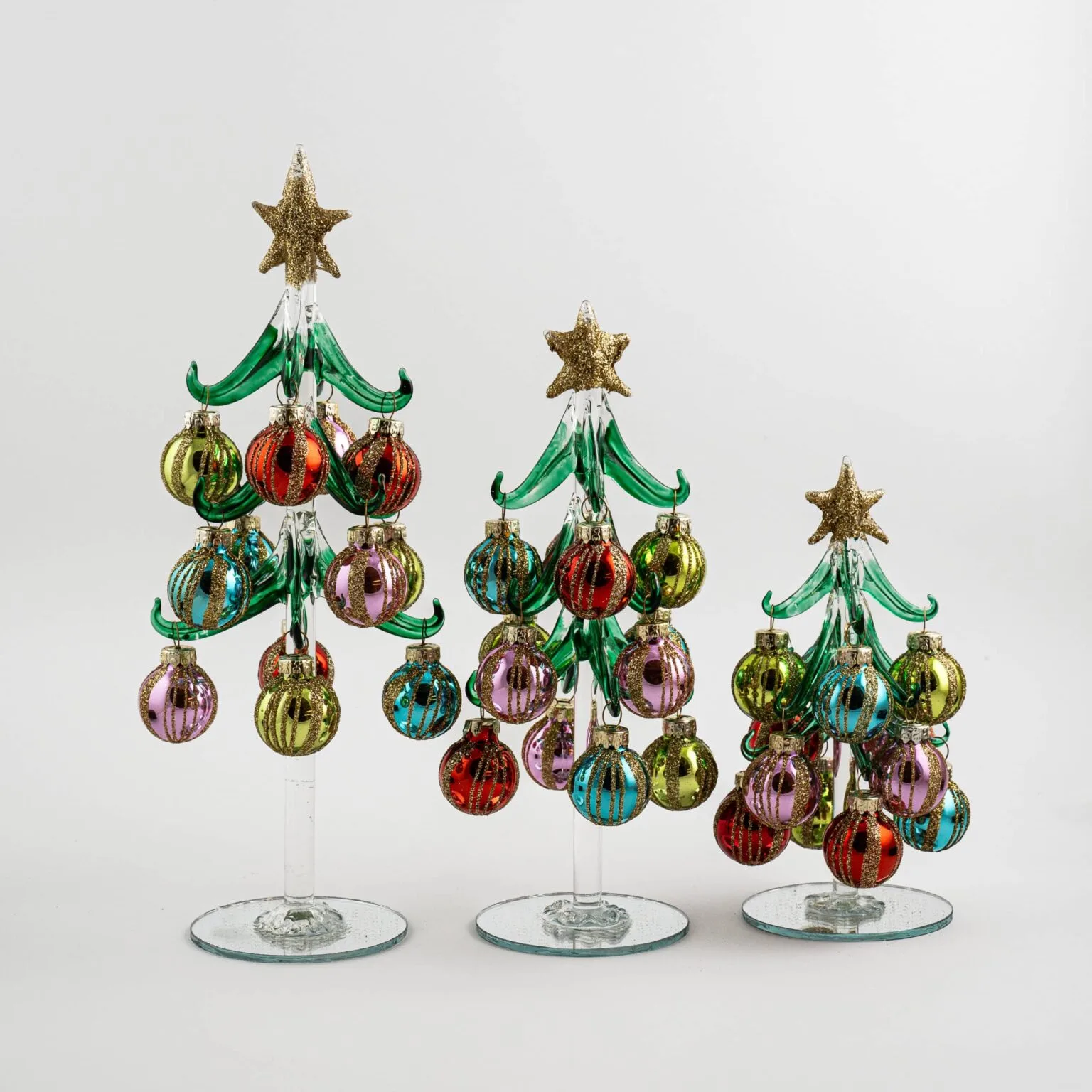 Christmas Tree with Vertical Glitter Stripes