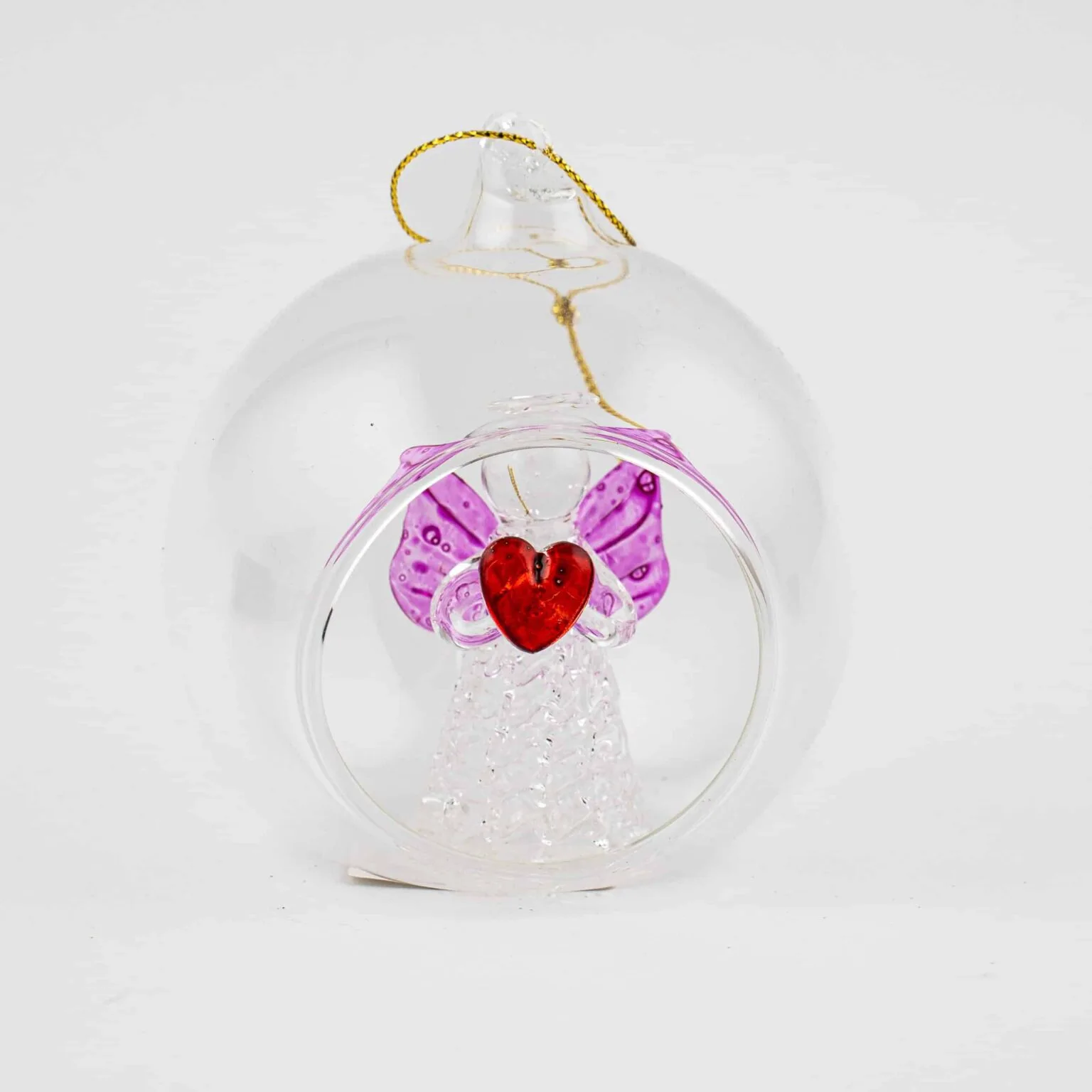 Coloured Angel Ornament in Bauble - Image 3