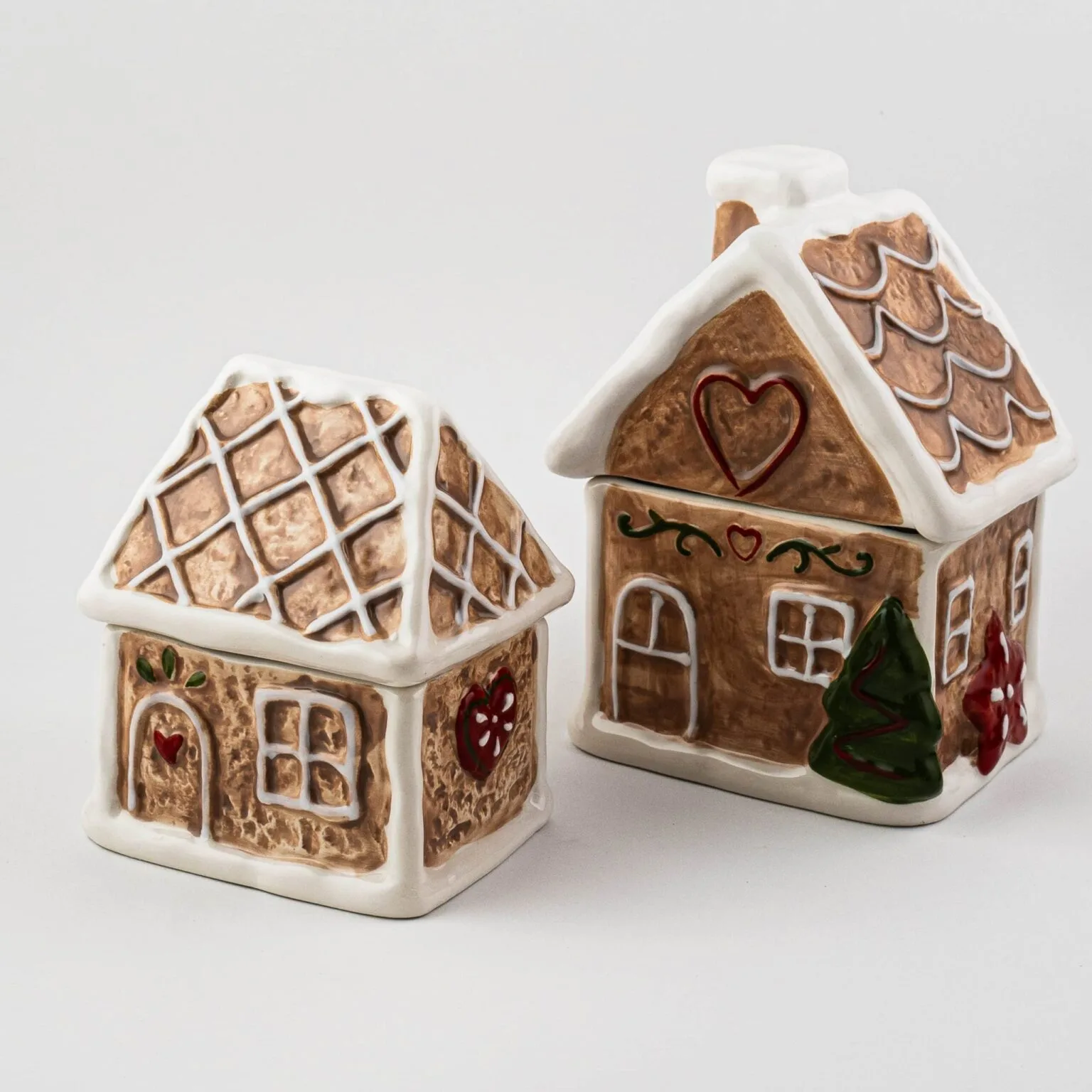Ceramic Gingerbread House Jars