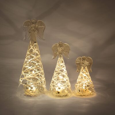 LED Clear Angel with White Stripes