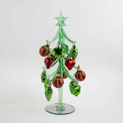 Christmas Tree with Pinecones and Hearts