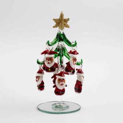 Christmas Tree with Santa Ornaments