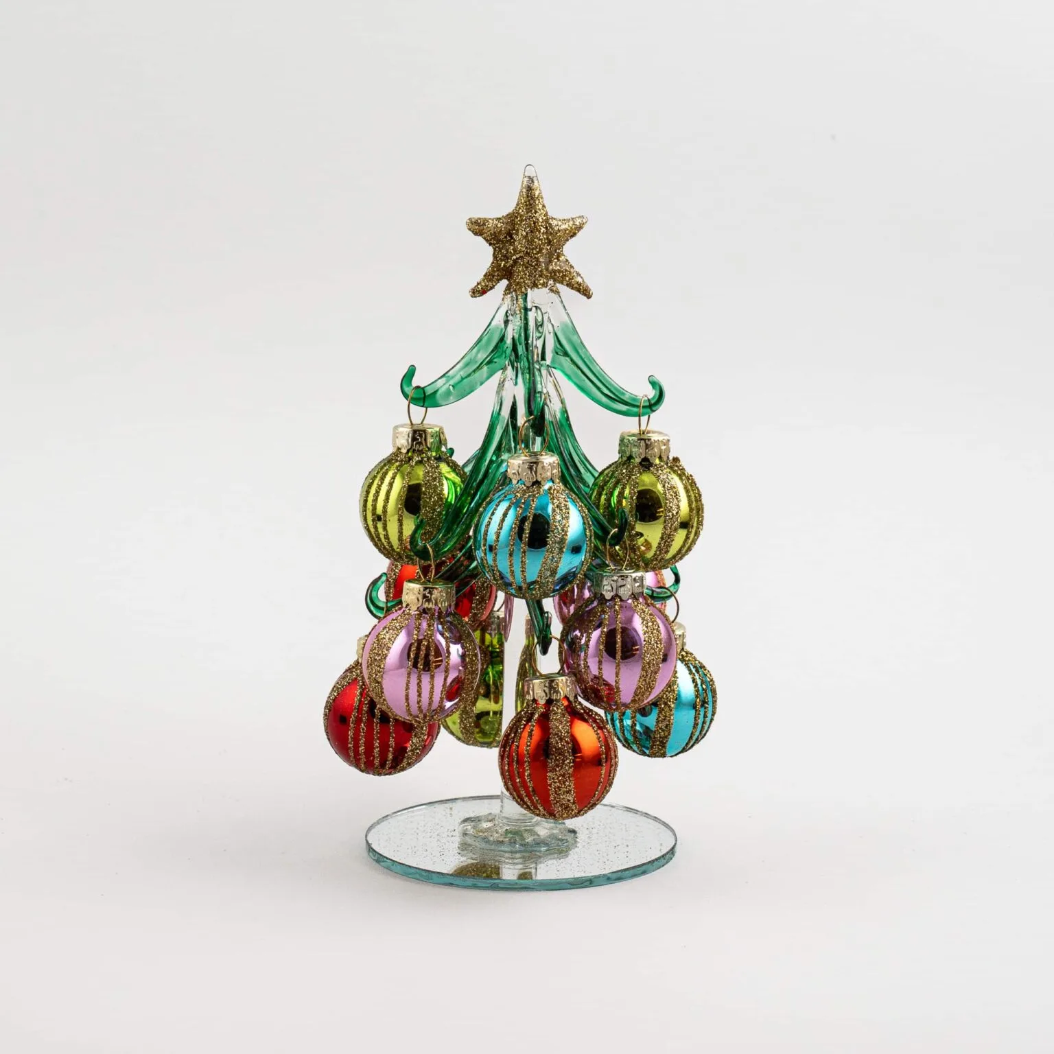 Christmas Tree with Vertical Glitter Stripes - Image 2