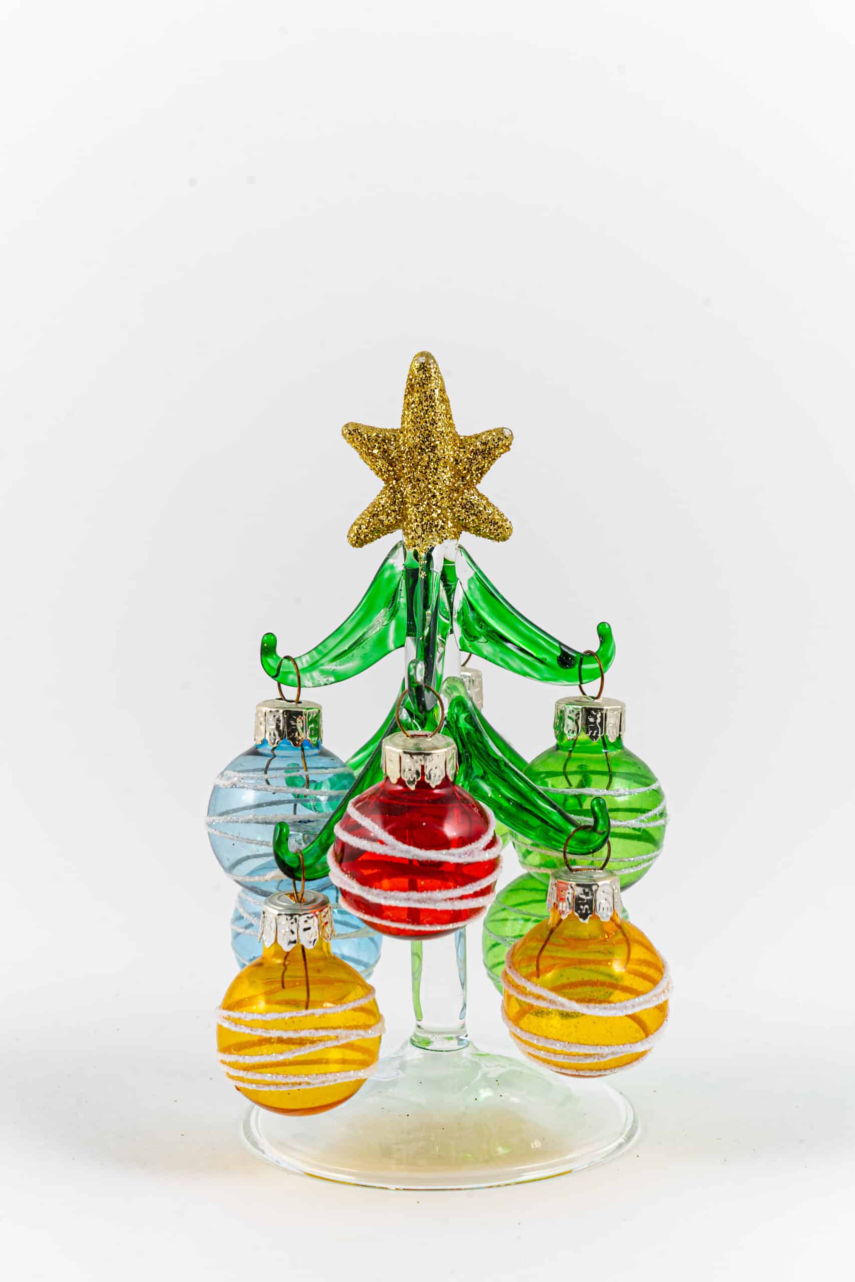 Clear Green Tree W/ Glitter Baubles - Image 2