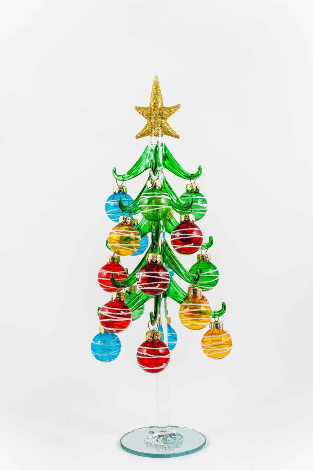 Clear Green Tree W/ Glitter Baubles - Image 6