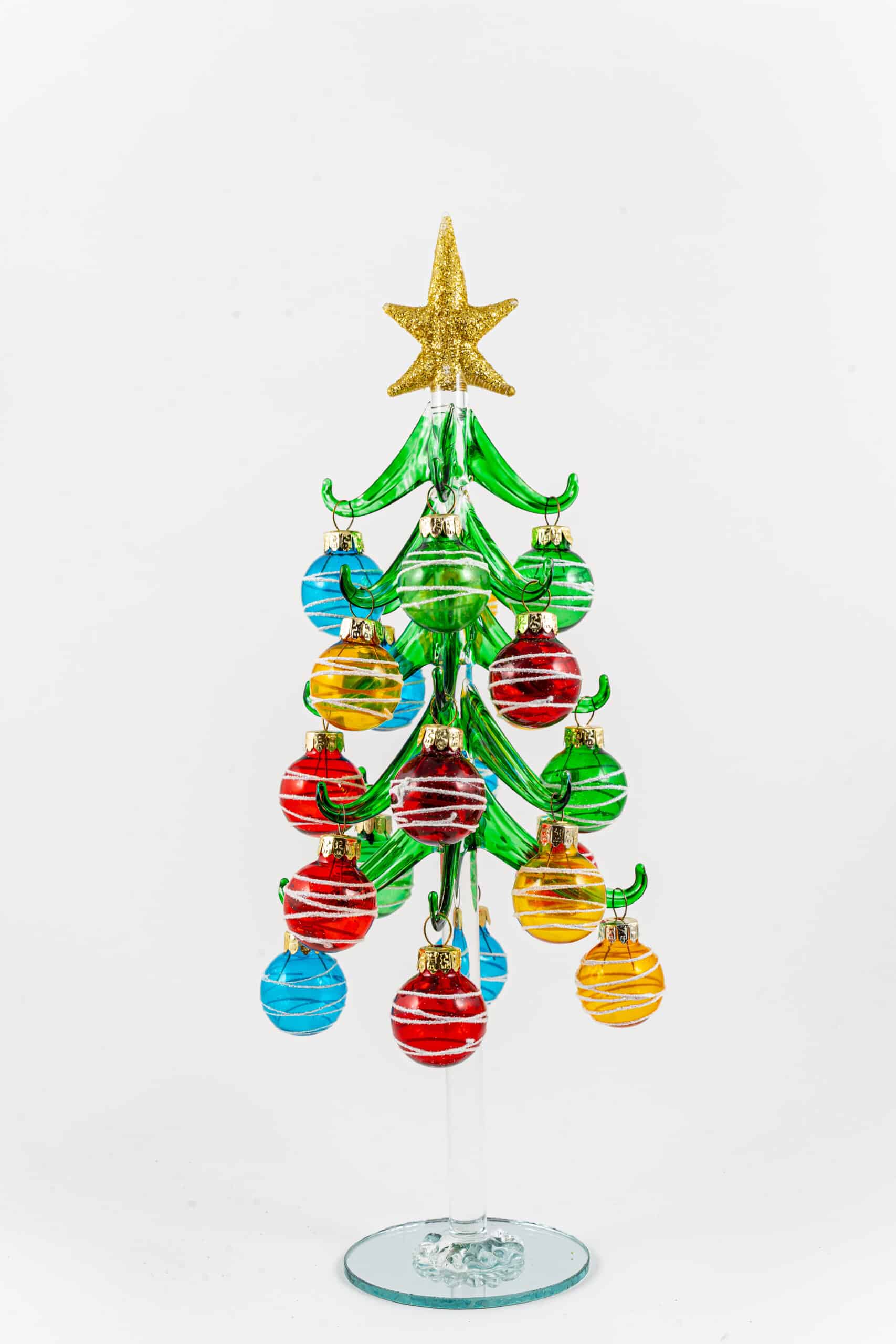 Clear Green Tree W/ Glitter Baubles - Image 6