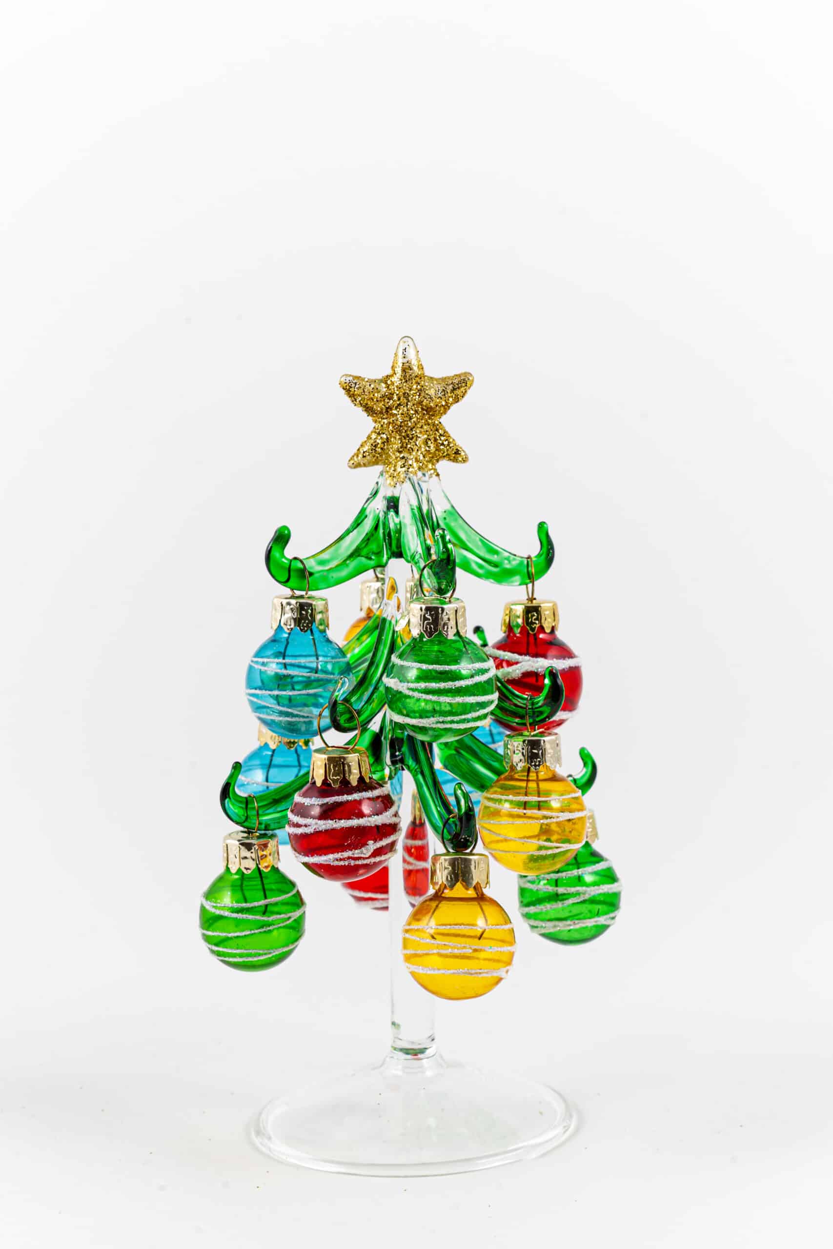 Clear Green Tree W/ Glitter Baubles - Image 3